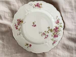 O&E.G. Royal Austria Porcelain Scalloped Edge Floral Dinner Plate